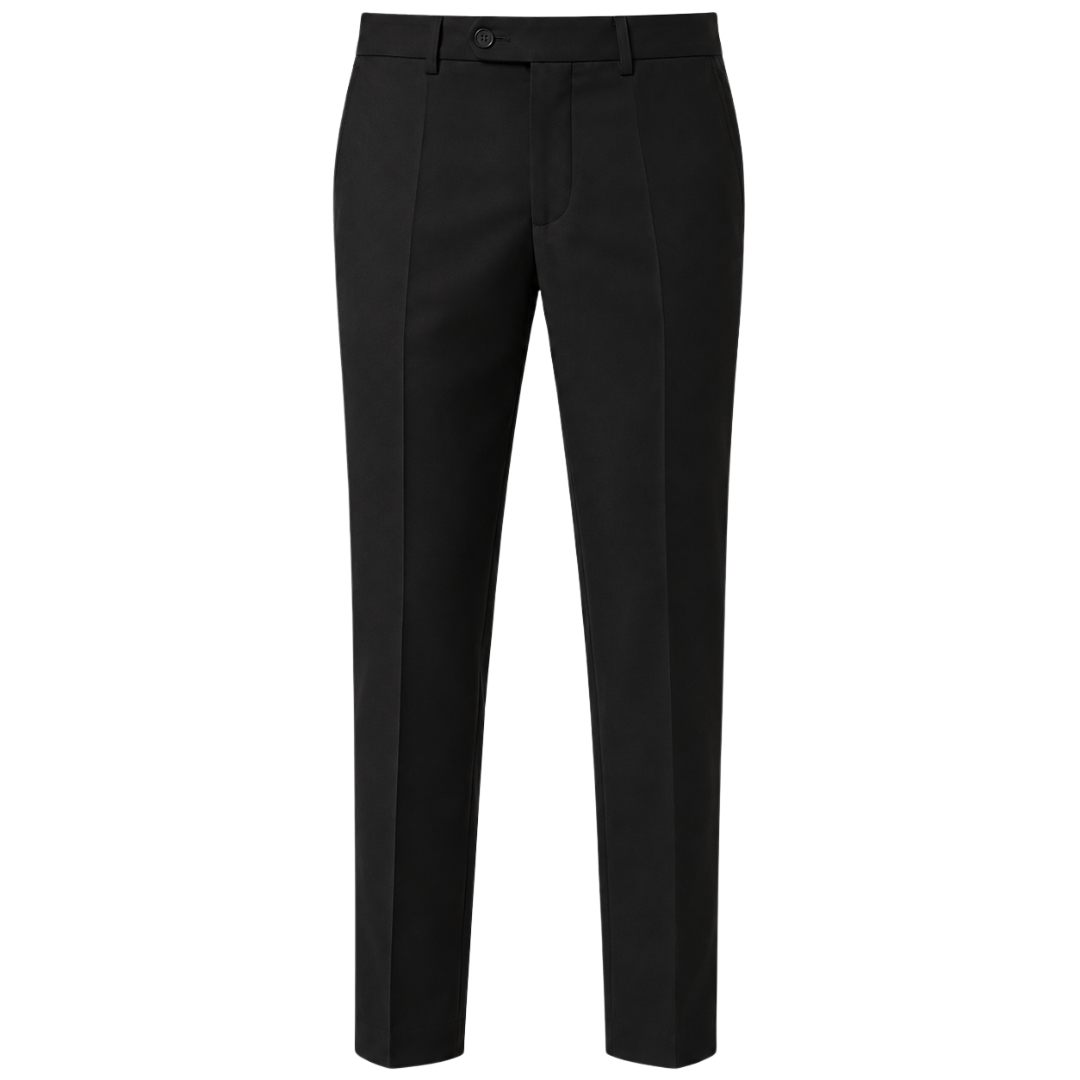 Tailored Wool-Blend Trousers – Jet Black | Lidian Viintake