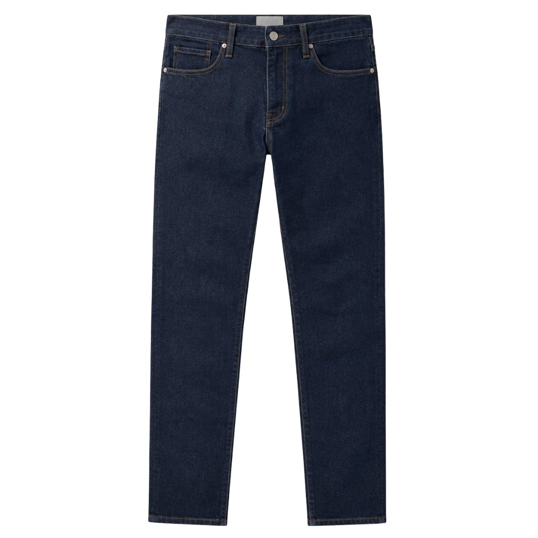 Premium Straight-Fit Denim Jeans – Deep Indigo | Lidian Viintake