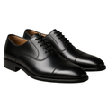 Polished Leather Oxford Shoes – Jet Black | Lidian Viintake