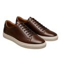Premium Leather Smart Trainers – Chestnut Brown | Lidian Viintake