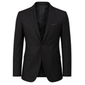 Tailored Wool-Blend Blazer – Jet Black | Lidian Viintake
