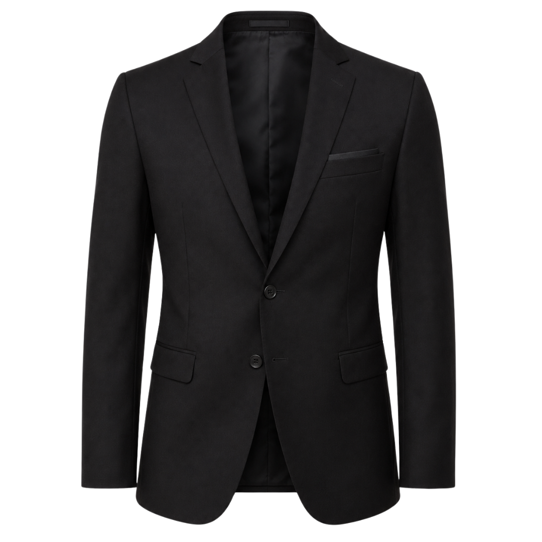 Tailored Wool-Blend Blazer – Jet Black | Lidian Viintake