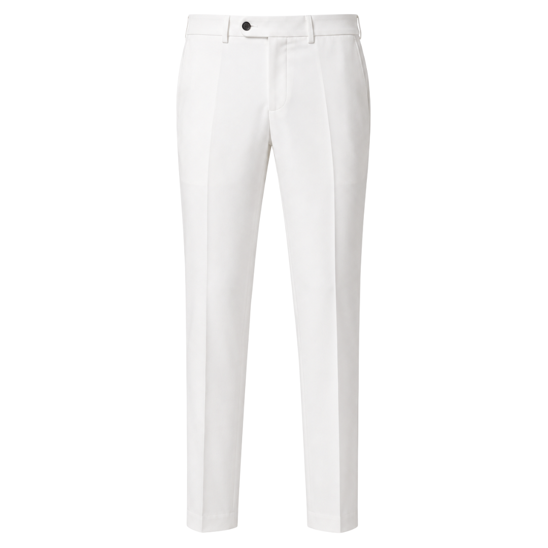 Tailored Wool-Blend Trousers – Pure White | Lidian Viintake